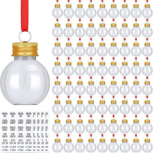 Sosation Adornos Navidad Colgante Calcomanías Rellenable Liquido 100u 0