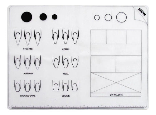 Plancha De Silicona Para Trabajo De Manicuría 40x30cm U101 0