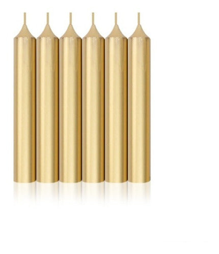 Set of 50 Short Candles - Gold / Silver 5