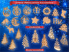 Christmas Decoration MDF Ornament Pack of 30 Units Double Cutout 8