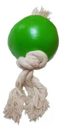 Shopfinity Solid Rubber Ball with Rope Dog Chew Toy 3