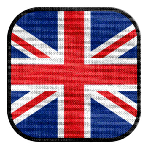 Thermoadhesive Patch Square United Kingdom Flag 0