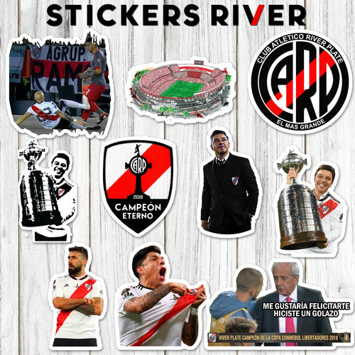 Stickarte_arg Stickers River Plate 30 Units 4x4 cm PVC Laminated 2