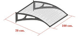 Polycarbonate Awning 70x100 CM for Doors and Windows 2