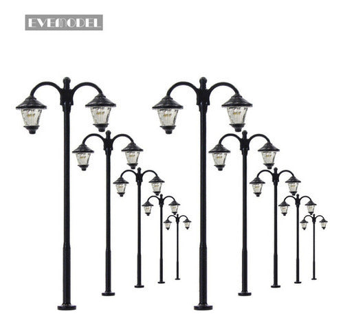 Evemodel Lym18cn Ferrocarril De Modelo 10pcs LED Farola Calle Lámpara 3