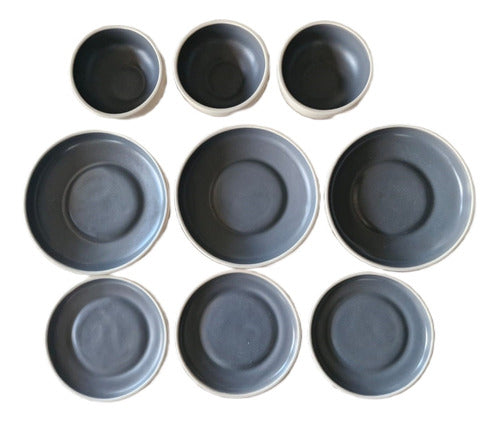 Dervon Ceramic Dinnerware Set X9 - Microwave Safe 0