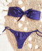 Las Barchelas Strapless Top Bow Bikini Set Colaless 0