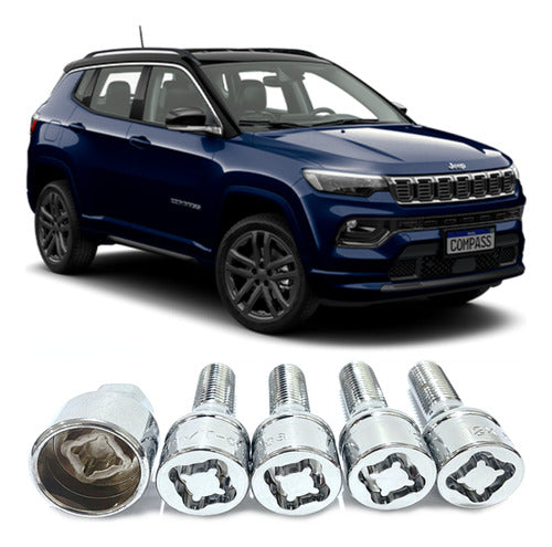 Trava Parafuso Antifurto De Rodas Jeep Compass 2025 + 1chave 0