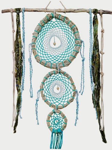 Amancay Bijouterie Atrapasueños Grande Cabecera Deco Boho Gipsy Verde 0