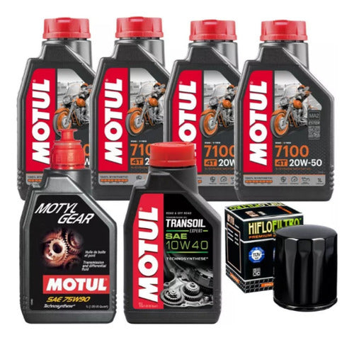 Kit Troca De Óleo Harley Fat Bob 18/20 Motul 7100 - Hf171b 0