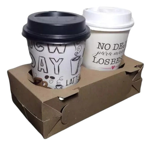 Market Paper Take Away Delivery Cardboard Cup Holders X2000u 2