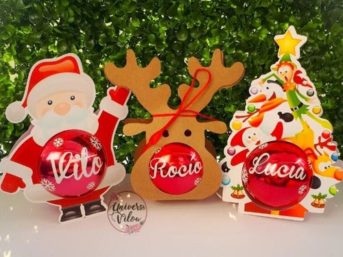 8 Christmas Ornaments with Box 0