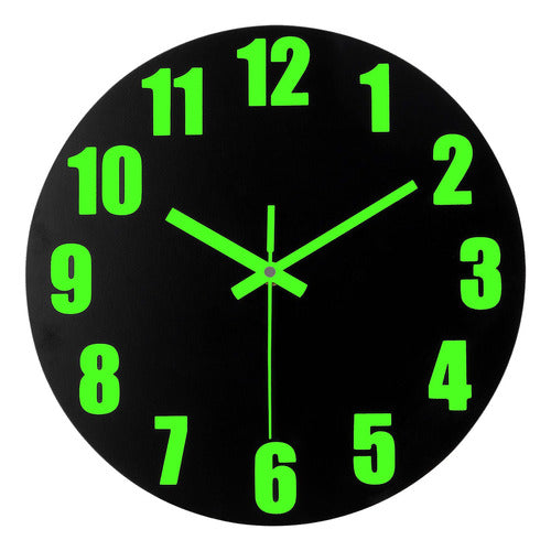 DIYZON Luminous Wall Clock, Wooden Wall Clock 0