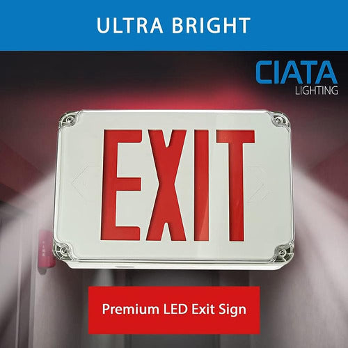 Ciata Red Light Up Hardwired And Battery Operated Exit Signs 1