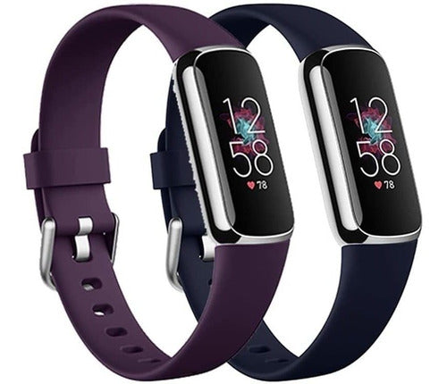 Soonory Sports Band for Fitbit Luxe Pack 2 Small Violet and Blue 0