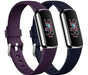 Soonory Sports Band for Fitbit Luxe Pack 2 Small Violet and Blue 0