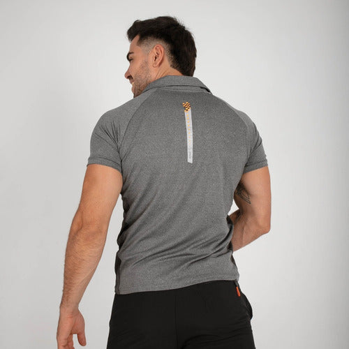 Men's Urban Luxury Gray Sports Polo Shirt - 6 Sizes Available 4