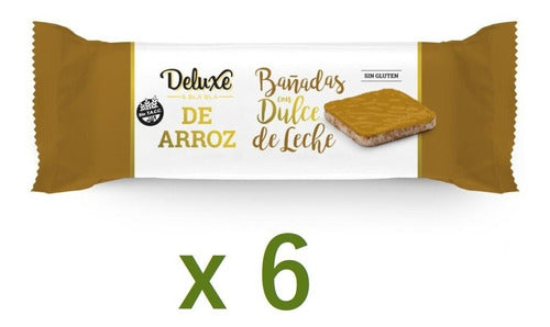 6 X Deluxe Rice Cookies Dipped in Dulce De Leche Gluten-Free 0