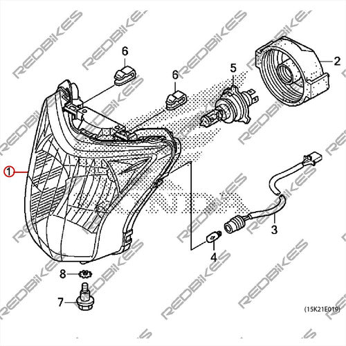 Optica Honda Invicta Cbf 150 Original Honda Ok 1