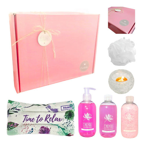 Zen Spa Rose Aromatherapy Relaxation Gift Box Set N16 - Kit Caja Regalo Box Empresarial Zen Spa Rosas Set Aroma N16