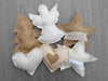 Christmas Fabric Ornaments Set of 6 Holiday Decorations 0