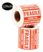 12 Rolls 500/roll 2 X 3 Fragile Handling Stickers 1