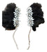 Feathered Epaulettes with Chains and Gemstones 0