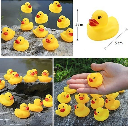 Galario Productos Set X100 Juguete Chifle Animales Familia Bañera Goma Patitos 2