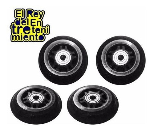 Expert 80mm Silicone Roller Wheels Kit 4u + 8 ABEC7 Bearings 5