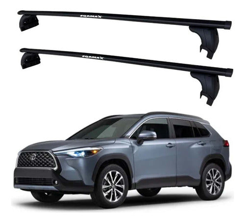 Eqmax Roof Bar Eqthor Black Steel for Toyota Corolla Cross 2021+ 0