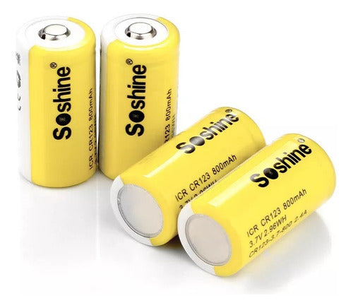 Soshine Rechargeable Battery 16340 CR123 800mAh Ideal for Scopes 0