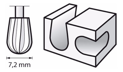 Dremel Fresas DR 134 9/32 (7.2mm) Blister X 1 U. 4