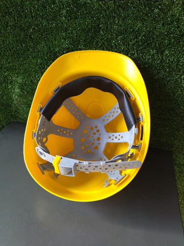 Casco De Seguridad Industrial Obra Arnes Simple Amarillo Dp 4