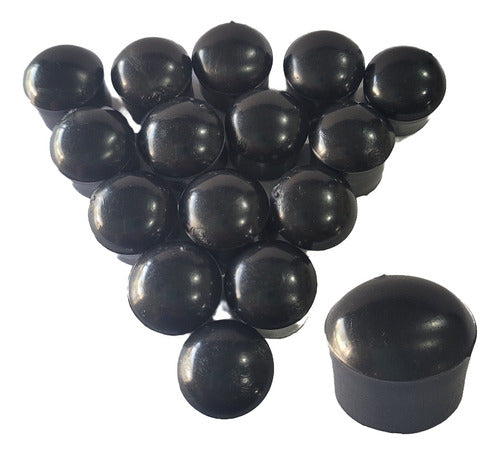 Plastic Exterior End Cap for 16mm (5/8 inch) Pipe x40 - Black 0