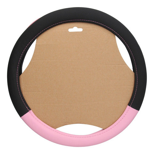 Vexo Black/Pink Universal Steering Wheel Cover 50/20 (diam. 38) Cool Line 2