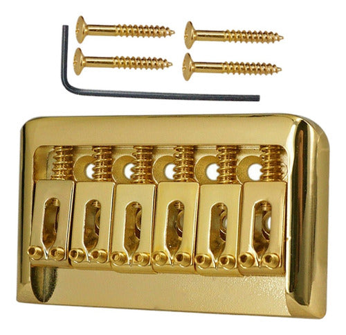 Ponte Rígida De Guitarra Sem Tremolo Com Parafuso De Ouro 0