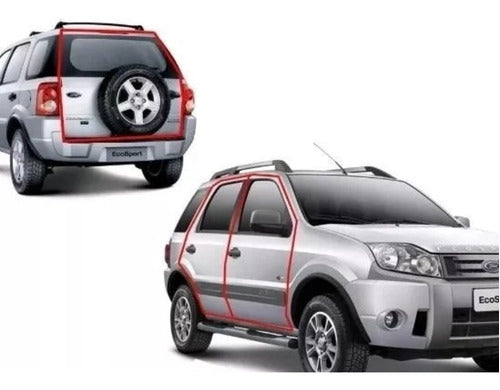 Plastgom Door Seal + Tailgate Seal for EcoSport Up to 2012 2