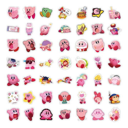 Bela Stickers De Kirby Pegatinas Papel Autoadhesivo X50 0