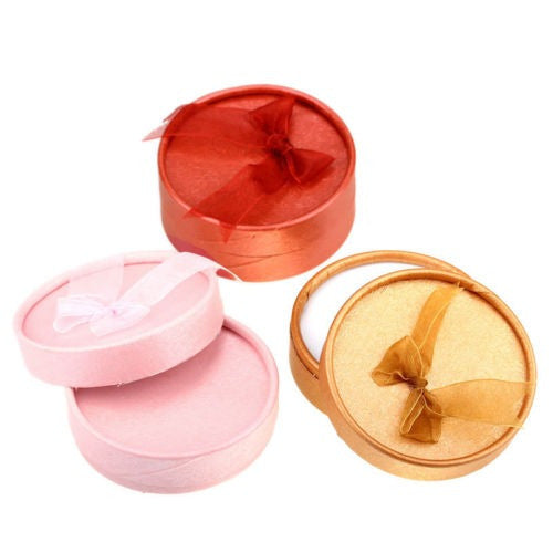 8seasons 6pcs Round Jewelry Box Necklace Storage Hard Case 2