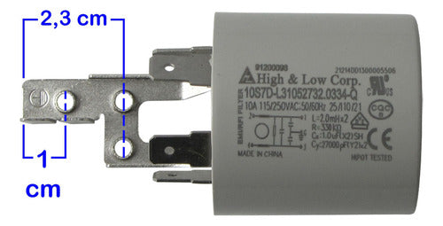 Capacitor for Longvie Washing Machine Model LS18012C 2
