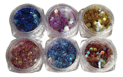 Doctor Glitter Set 6 Pigmentos Cola Sirena Con Micro Glitters 0