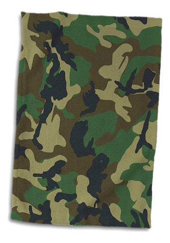 3dRose Green Camouflage Print Twl_20353_1 Towel, 15 X 22 0