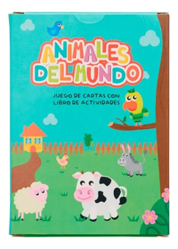 Juego De Cartas + Libro D Actividades Animales Del Mundo X50 1