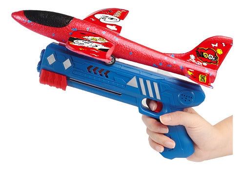 Lançador Avião De Espuma Catapulta Brinquedo Infantil 1117 0