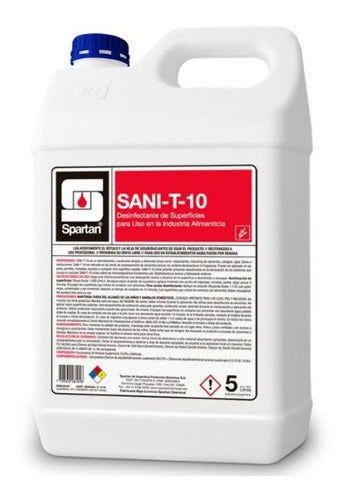 SPARTAN SANI-T-10 5L Sanitizing Quaternary Ammonium - Yields 2500L 0