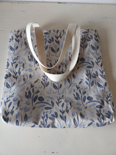 Bolso Tote En Gabardina - Ikal De Tela 0