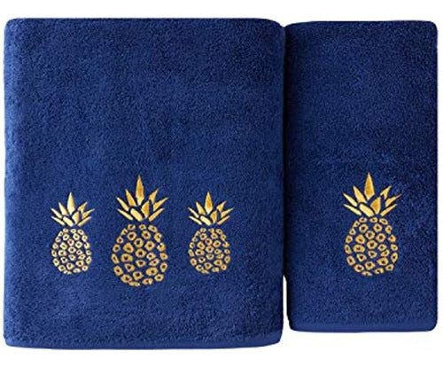 Skl Home By Saturday Knight Ltd. Gilded Pineapple Hand Towel Set of 2 1