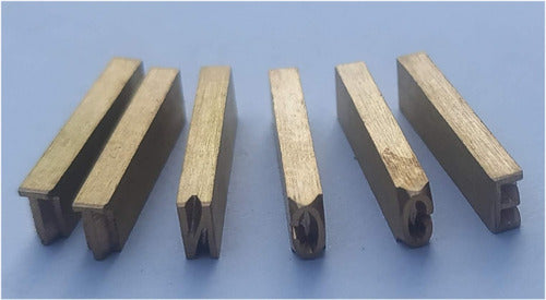 Generic Cuños Letras Números De Bronce 3 Mm Fechadores Hotstamp 3