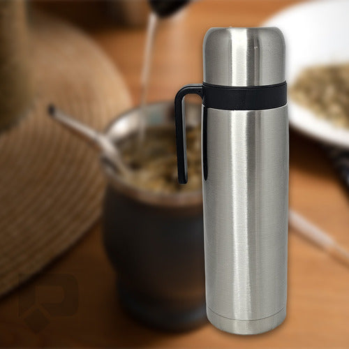 Höffner Double-Wall Stainless Steel Thermos with Handle - 1 Liter 5