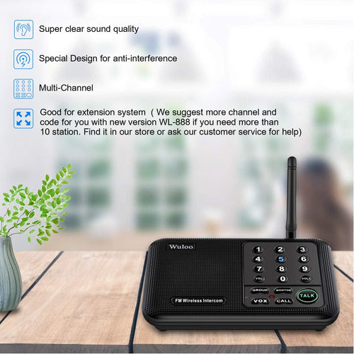 Wuloo Wireless Intercom System for Office/Home 1